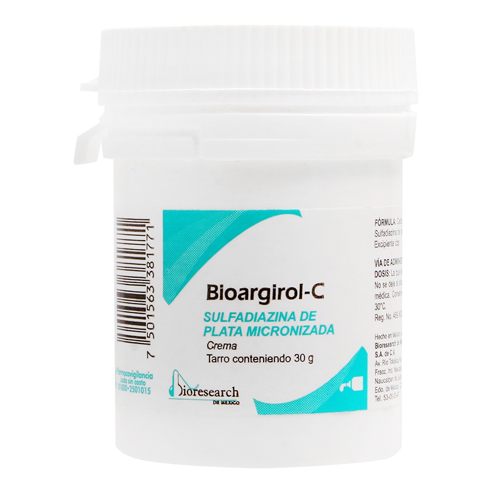 Sulfadiazina de plata -- Bioargirol-C Crema