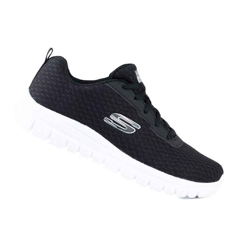 TENIS SKECHERS MEMORY FOAM DEPORTIVOS 896028 NEGRO BLANCO