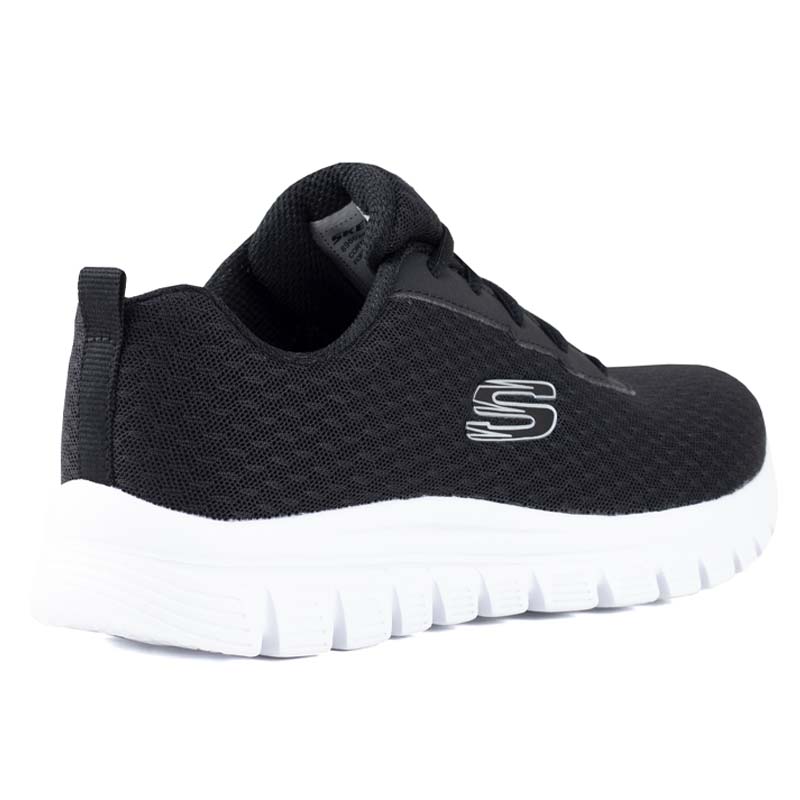 TENIS SKECHERS MEMORY FOAM DEPORTIVOS 896028 NEGRO BLANCO