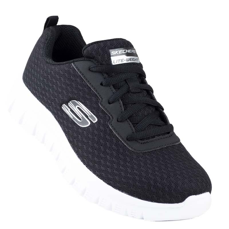 TENIS SKECHERS MEMORY FOAM DEPORTIVOS 896028 NEGRO BLANCO