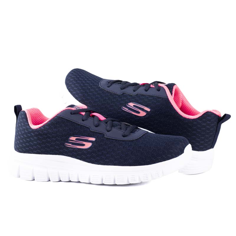 TENIS DAMA RUNNING SKECHERS MEMORY FOAM 896028 MARINO CORAL