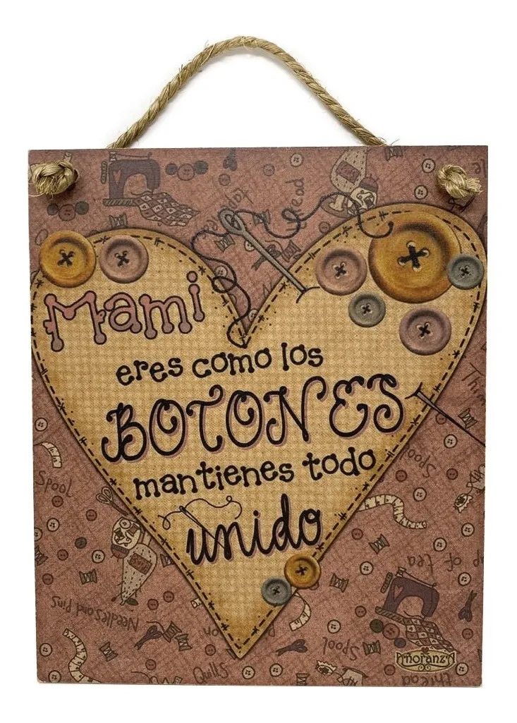 Cuadro Decorativo Vintage Amor a Mamá (Mama Botones)