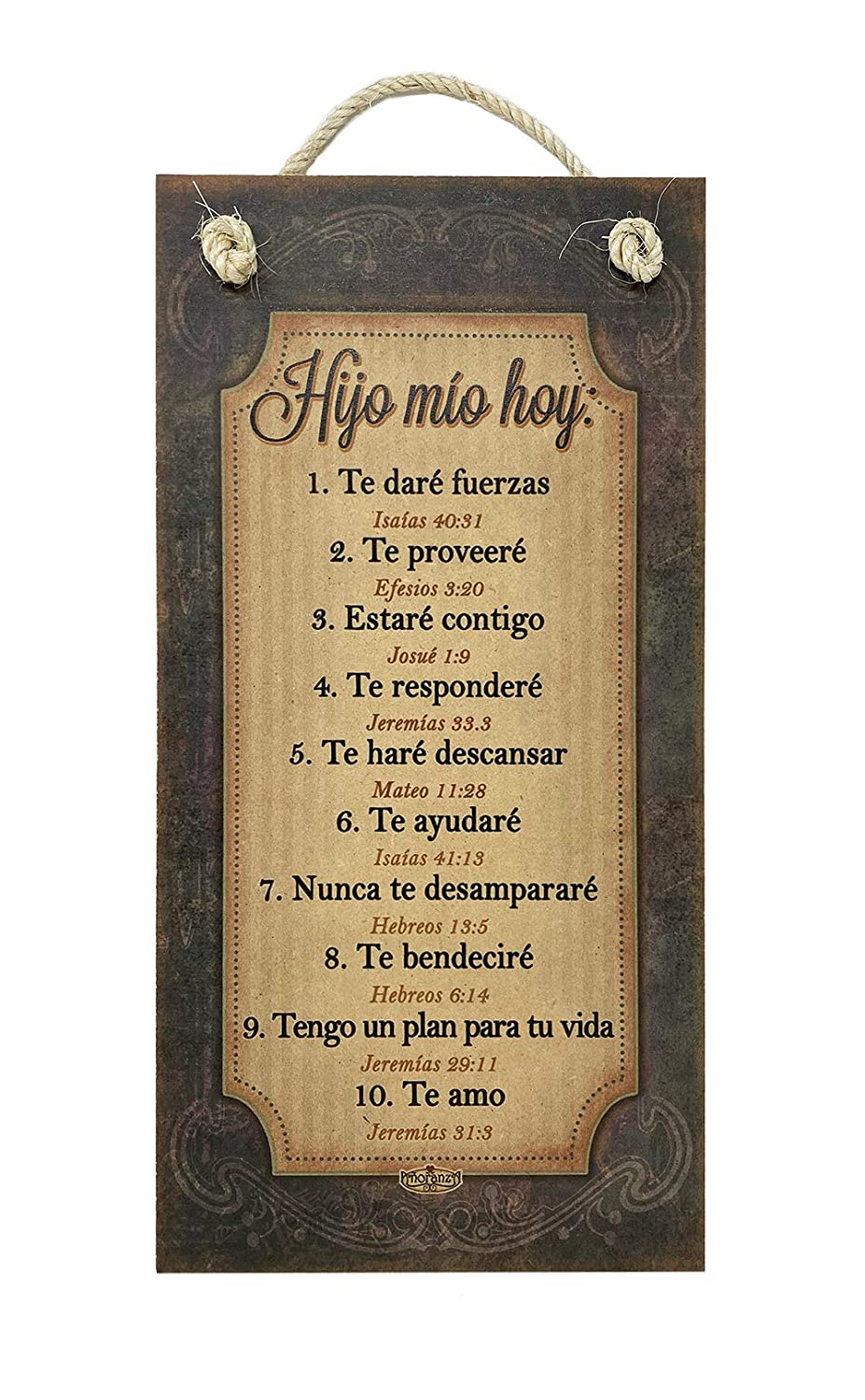 Cuadro Decorativo Vintage Hijo Mio mensaje Religioso
