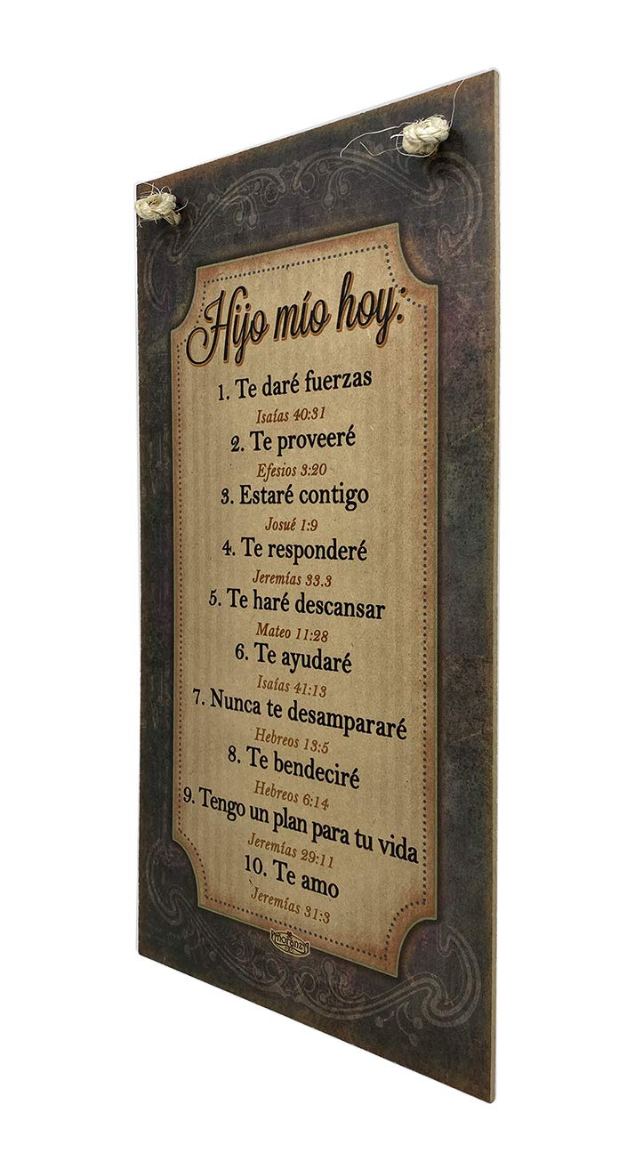 Cuadro Decorativo Vintage Hijo Mio mensaje Religioso