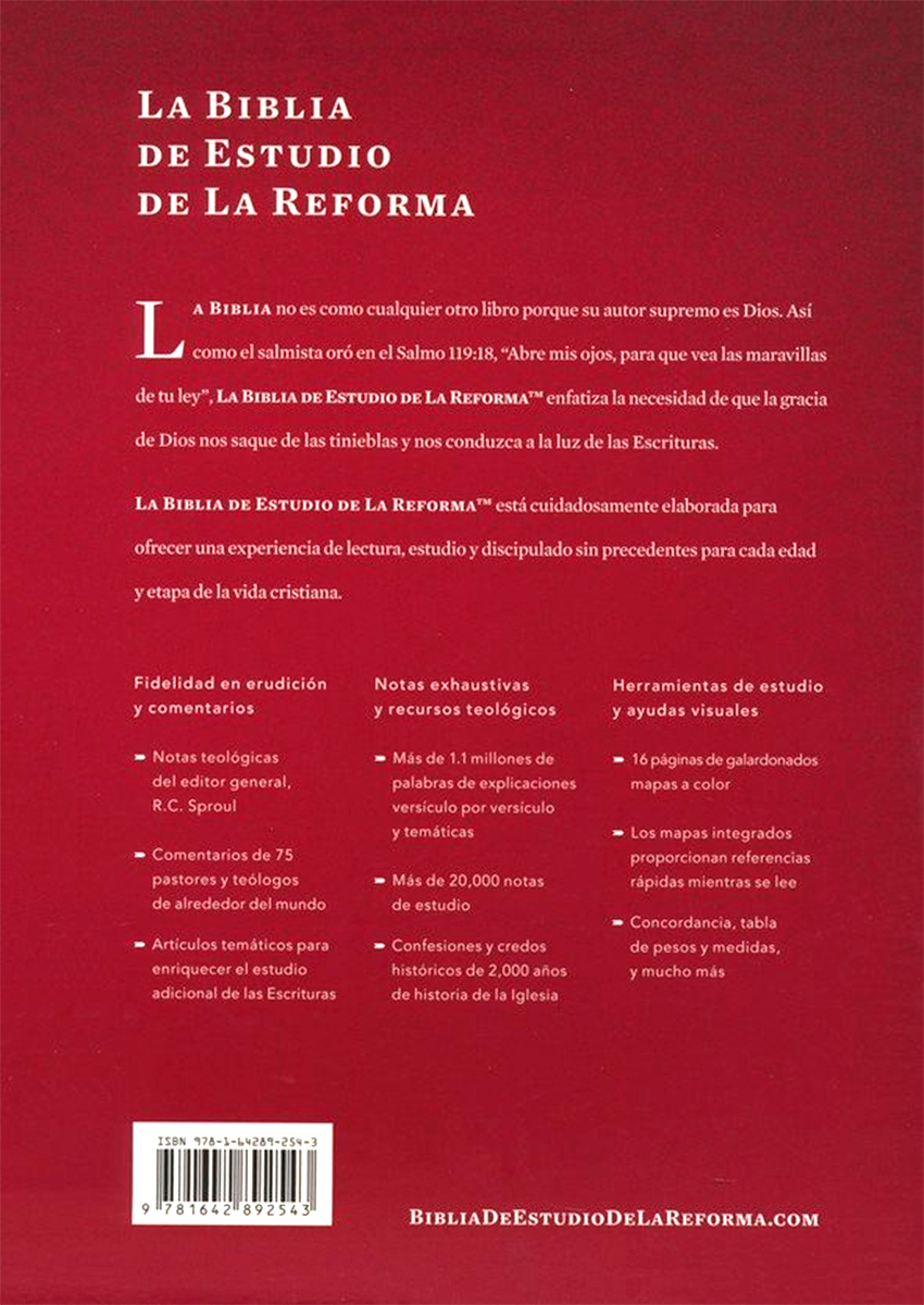 Biblia De Estudio De La Reforma Lbla Tapa Dura
