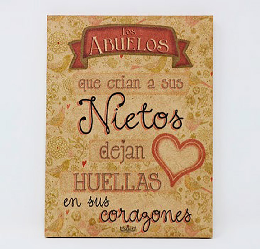Cuadro Decorativo Vintage Los Abuelos dejan Huella