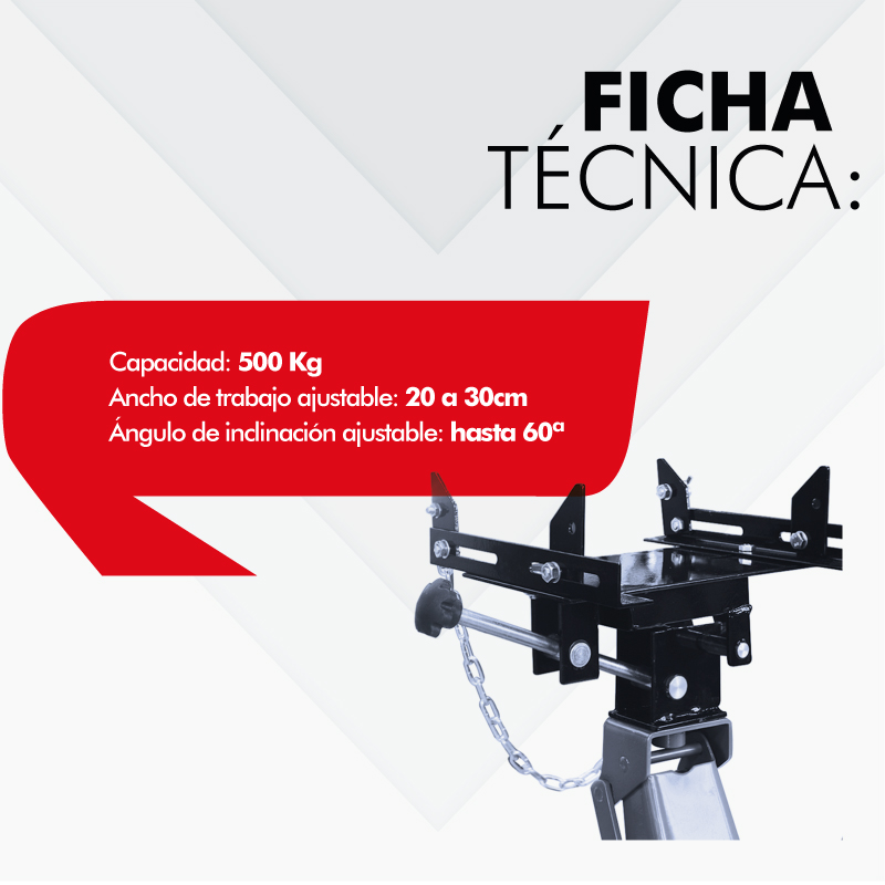 Adaptador para Transmisiones gato Hidráulico de patín