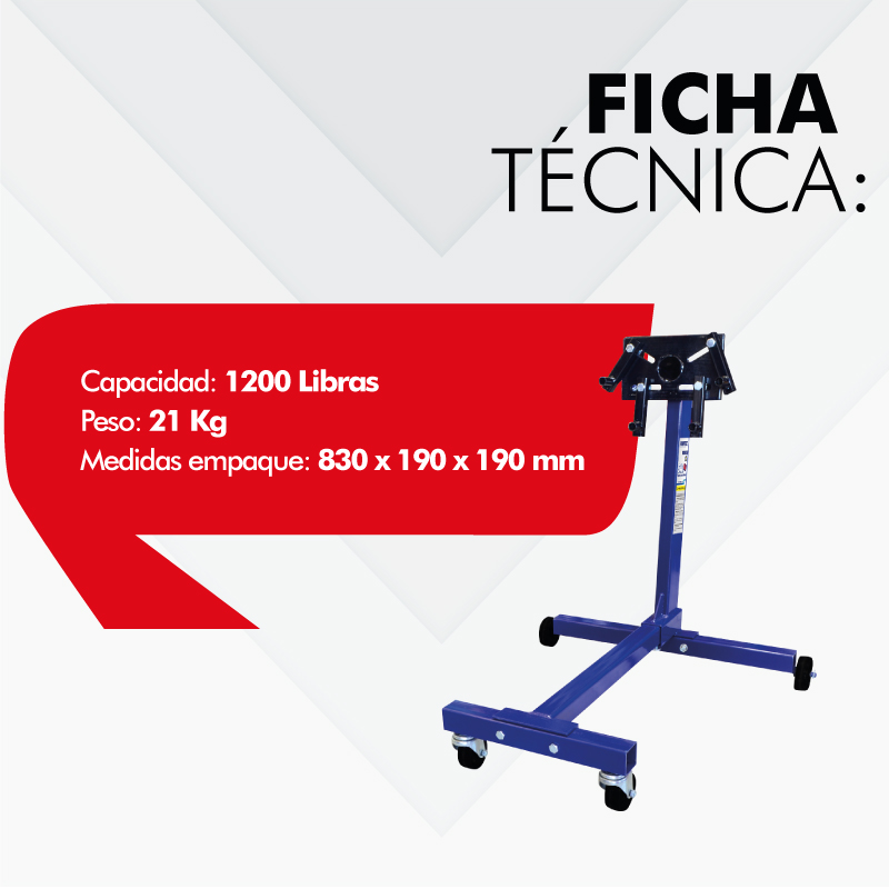 Soporte para motores 1200 Libras.