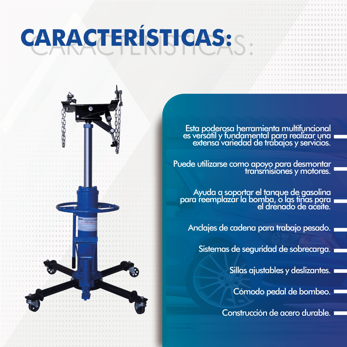 Desmontadora de transmisiones 500 kg