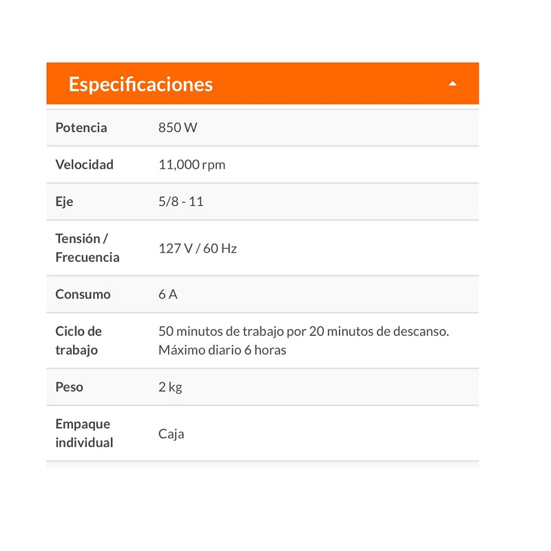 Esmeriladora Angular de 4 1/2" Calidad Industrial Uso Rudo y Continuo de 850W Truper ESMA-4580N Cortar Desbastar Cortadora Pulidora