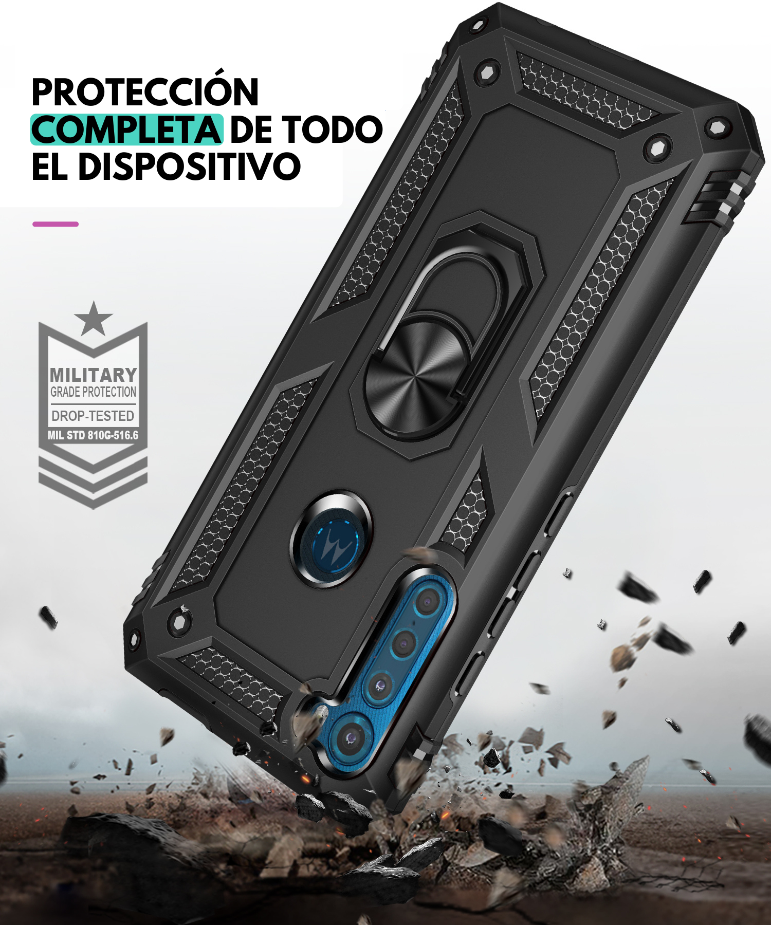 Funda Motorola Moto One Fusion Uso Rudo Contra Golpes
