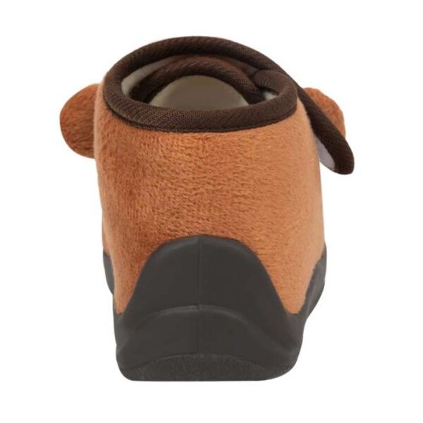 Pantuflas para niño marca SZ Kids, con figura de oso, cafés, 995713