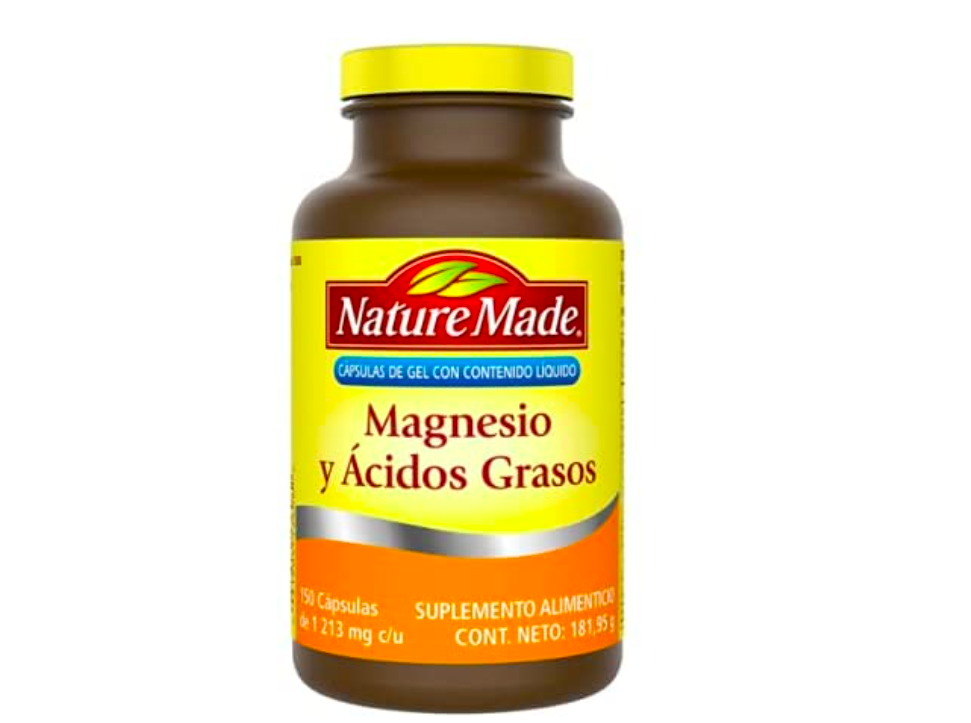 Magnesio y Ácidos Graso Nature Made 250mg 150 cápsulas hecho en Estados Unidos