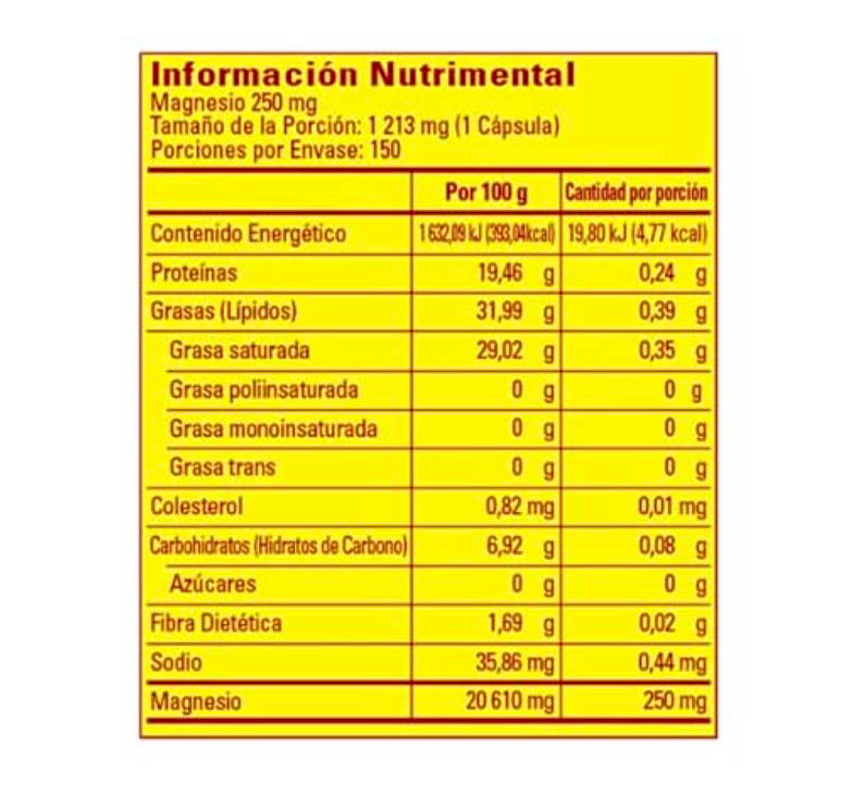Magnesio y Ácidos Graso Nature Made 250mg 150 cápsulas hecho en Estados Unidos