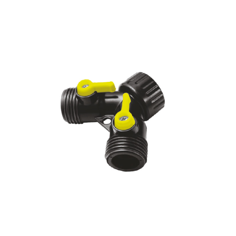 Adaptador doble para Manguera de agua una entrada dos salidas