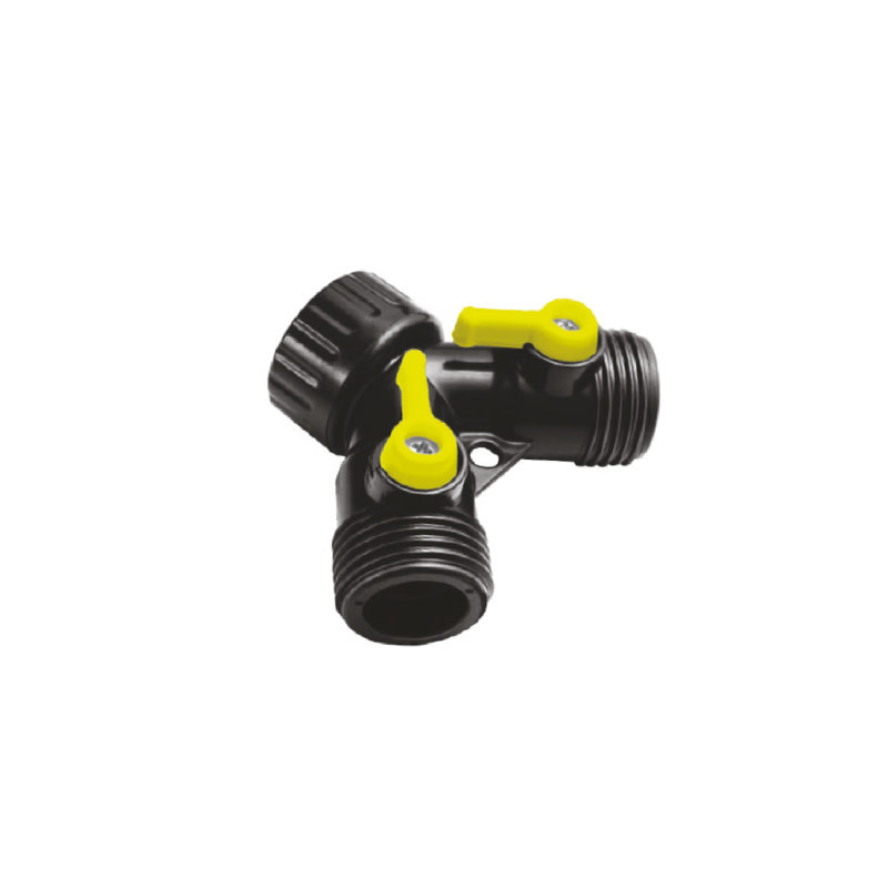 Adaptador doble para Manguera de agua una entrada dos salidas