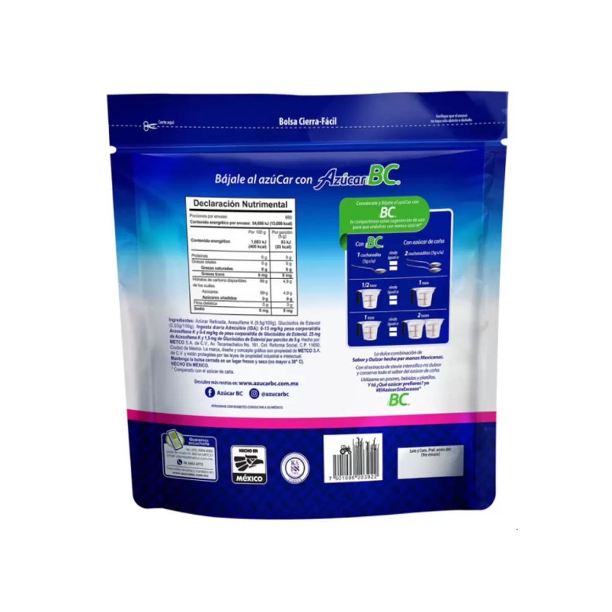 BC Azúcar 3.25 kg Metco
