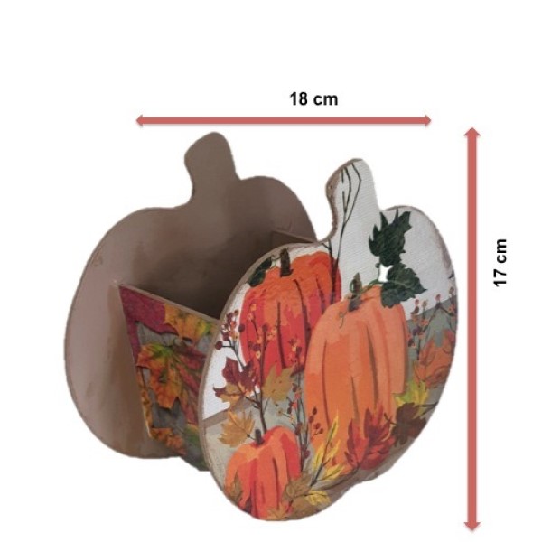 Canasta en forma de Calabazas multiusos de madera comprimida