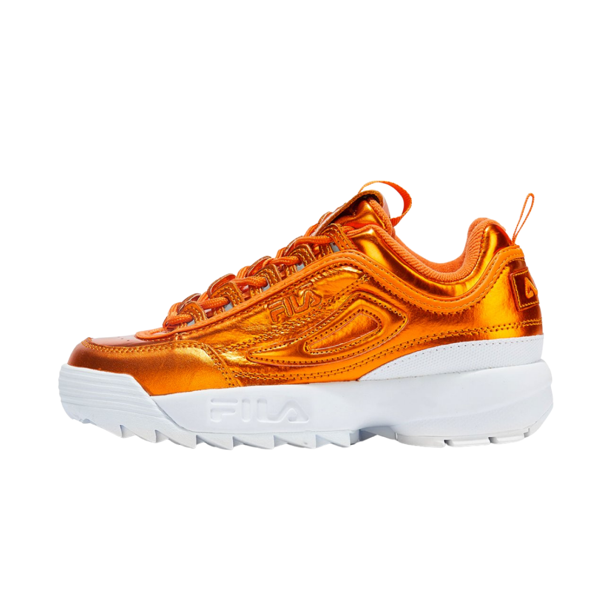 Tenis Fila Disruptor II Naranja Metálico de Dama