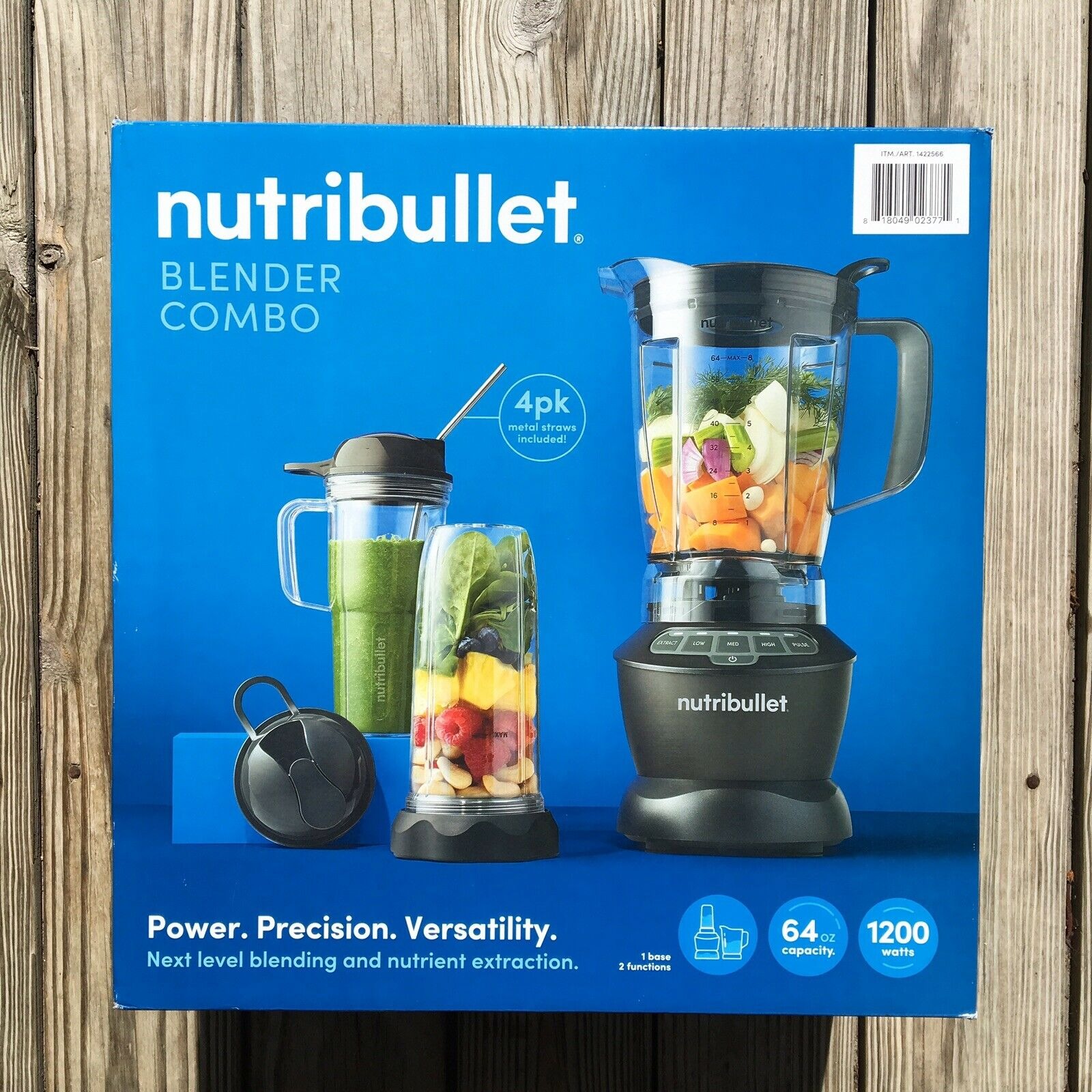 Licuadora Nutribullet + Juego de Vasos + Pajillas de Acero Inoxidable Mod. 2021