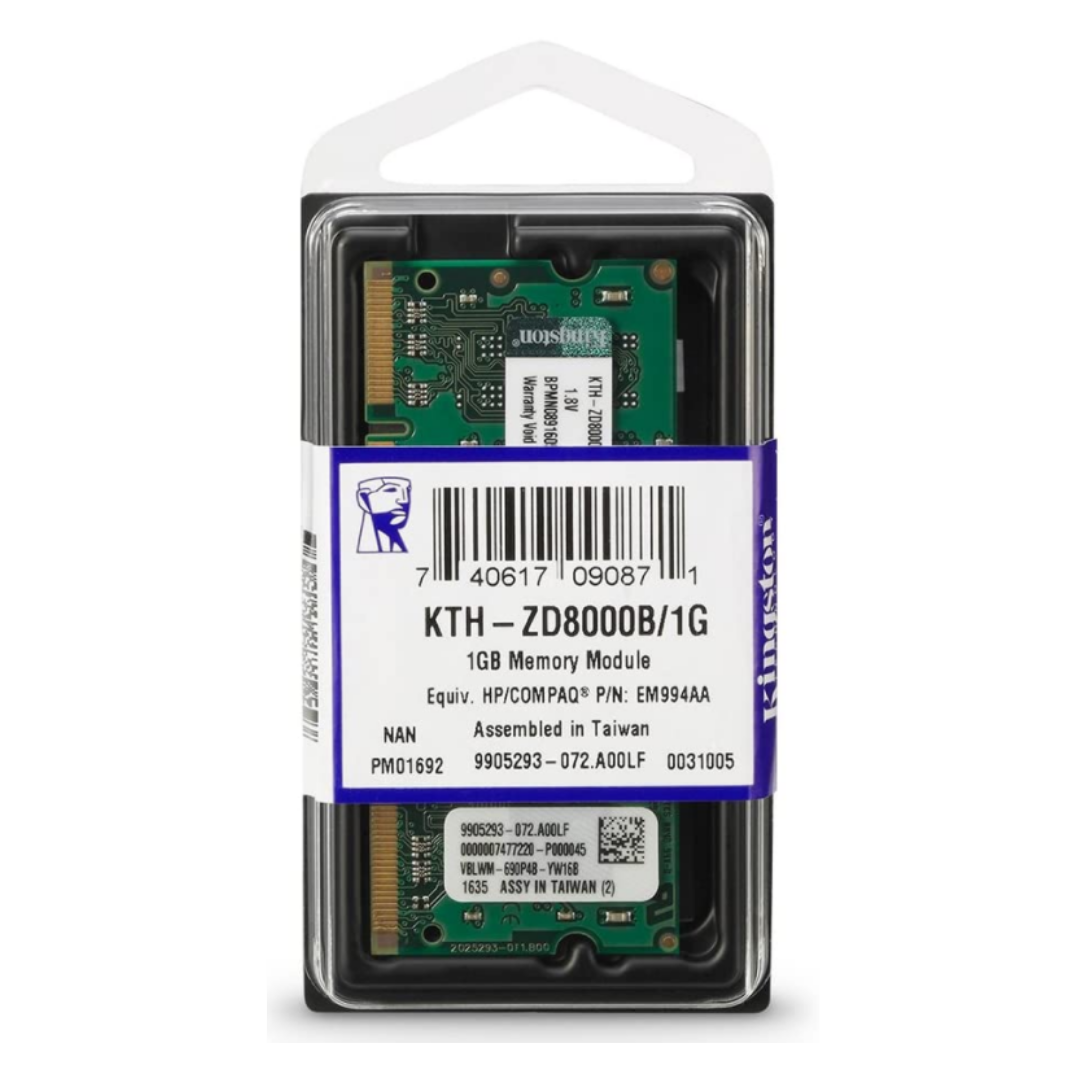Memoria RAM Kingston DDR2, 667MHz, 1GB, para HP Business Notebook 6720s