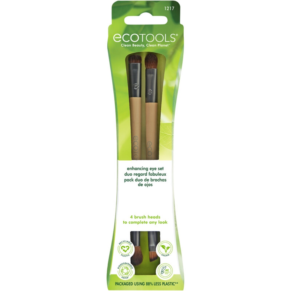 Set Brochas Ecotools para Sombras con doble punta 