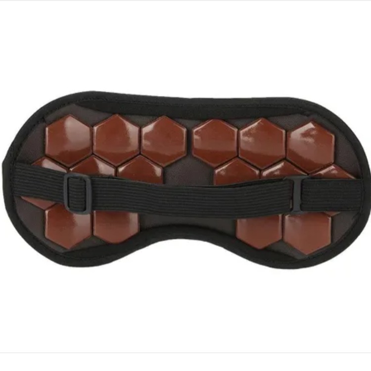 Máscara Antifaz Para Dormir Con Piedras Jade Para Evitar Fatiga Marrón