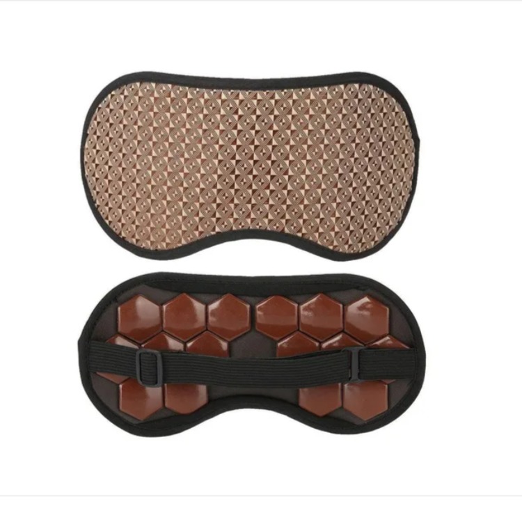 Máscara Antifaz Para Dormir Con Piedras Jade Para Evitar Fatiga Marrón