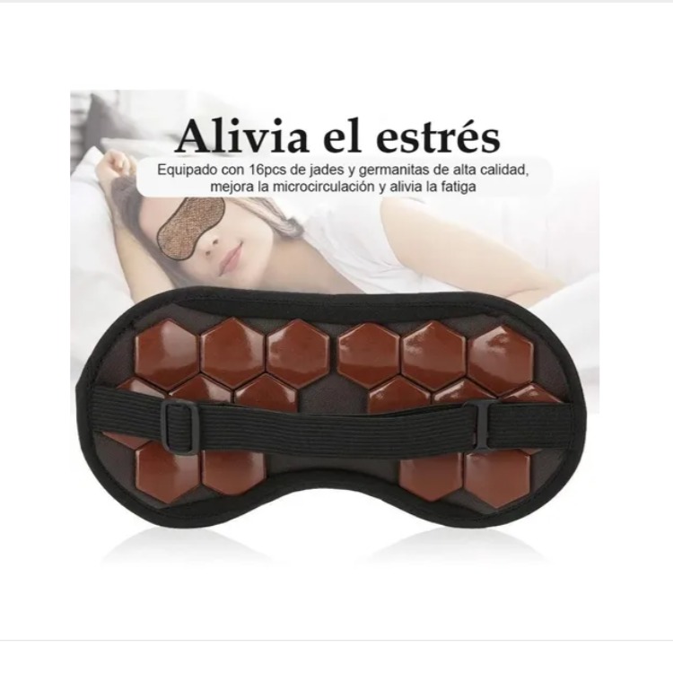Máscara Antifaz Para Dormir Con Piedras Jade Para Evitar Fatiga Marrón
