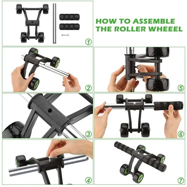 Ejercitador De Rodillo Para Abdominales 4 Llantas