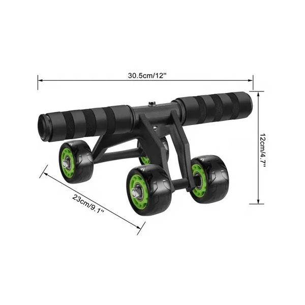 Ejercitador De Rodillo Para Abdominales 4 Llantas