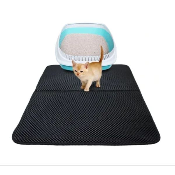 Tapete Alfombra Arenero De Gatos Con Doble Capa Rascador