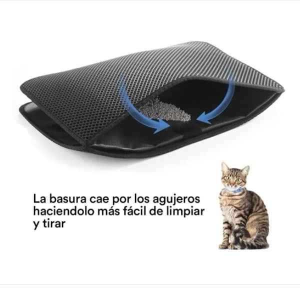Tapete Alfombra Arenero De Gatos Con Doble Capa Rascador