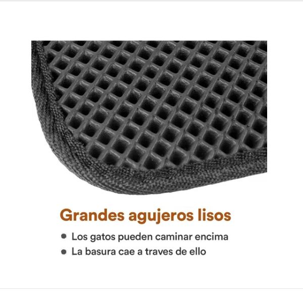 Tapete Alfombra Arenero De Gatos Con Doble Capa Rascador