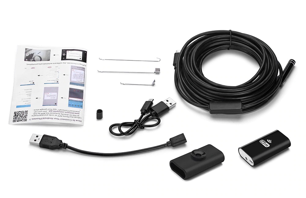 Camara Endoscopio Wifi de 8mm para iOs y Android Compatible Con Celulares Tablet y Laptop