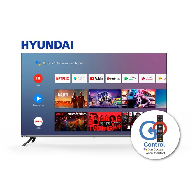 Pantalla Hyundai 58 pulgadas 4K Android TV HYLED5806A4KM