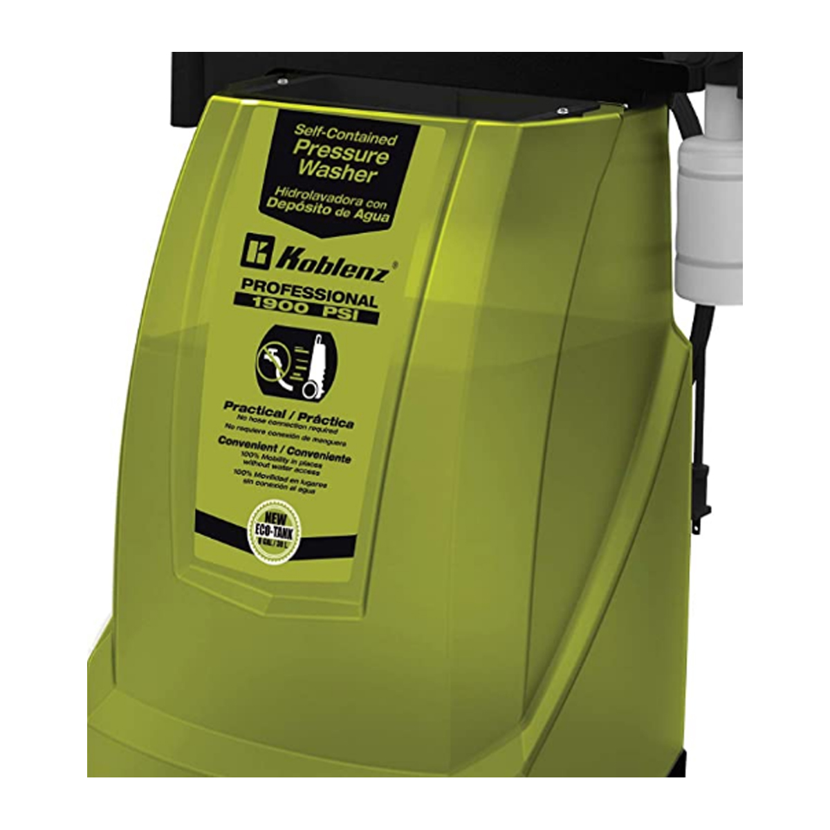 Hidrolavadora con Depósito de Agua Koblenz HLT-370 1900 PSI - Verde