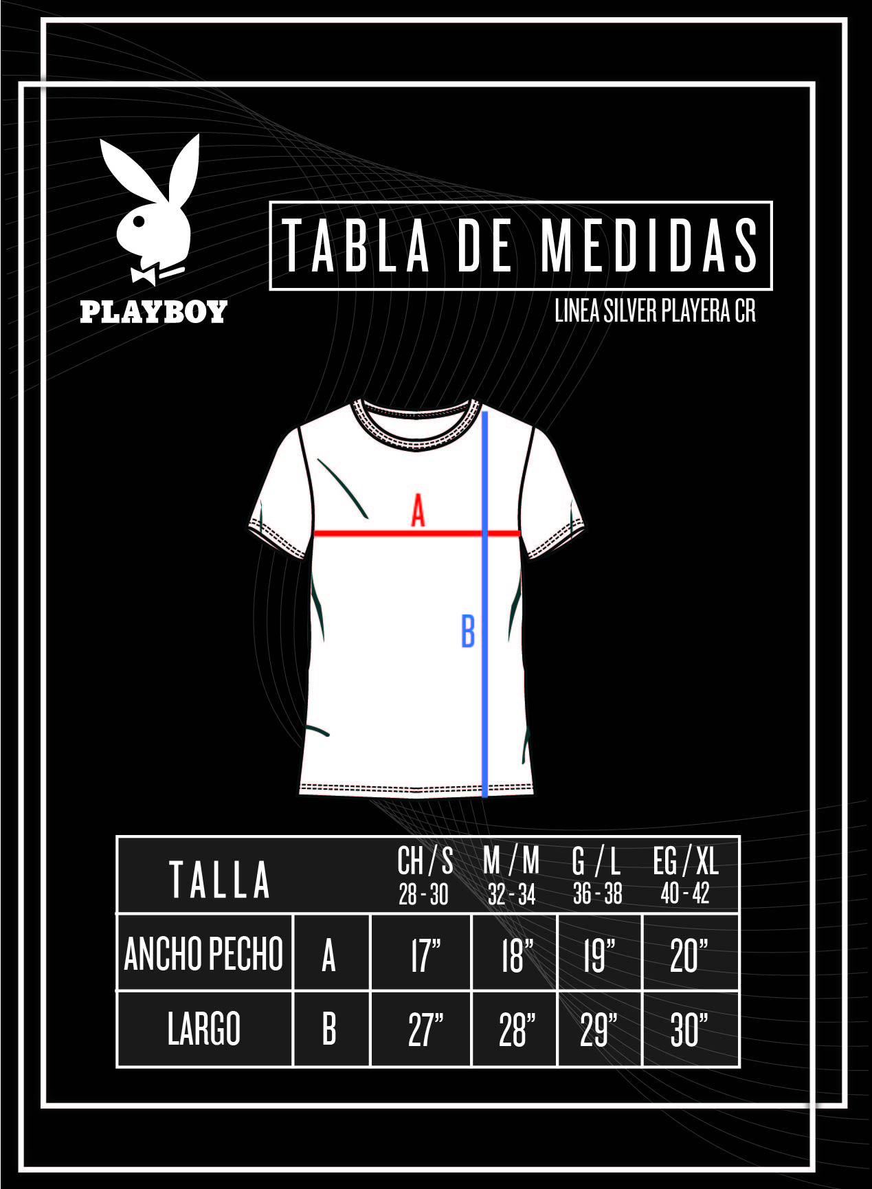Playera Playboy Cuello Redondo Ajustable Para Hombre Pack 3