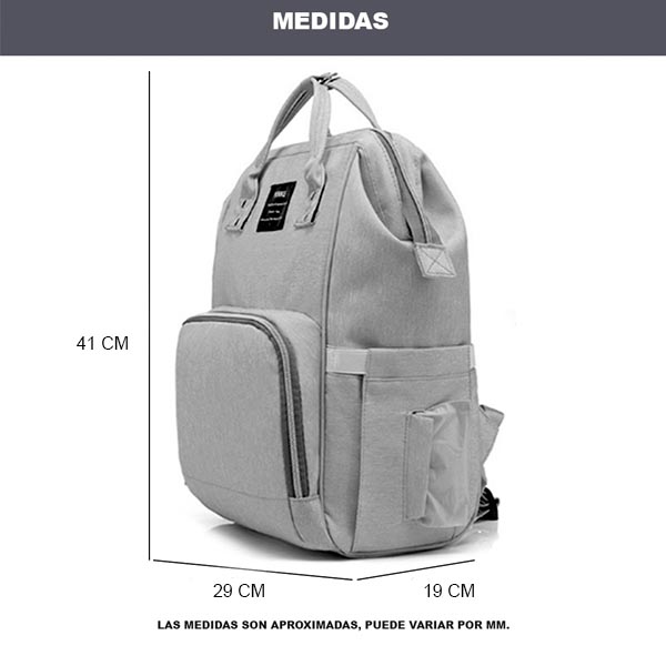 Pañalera LeQueen, Impermeable, Moderna, Gran Capacidad, 12 Compartimientos 