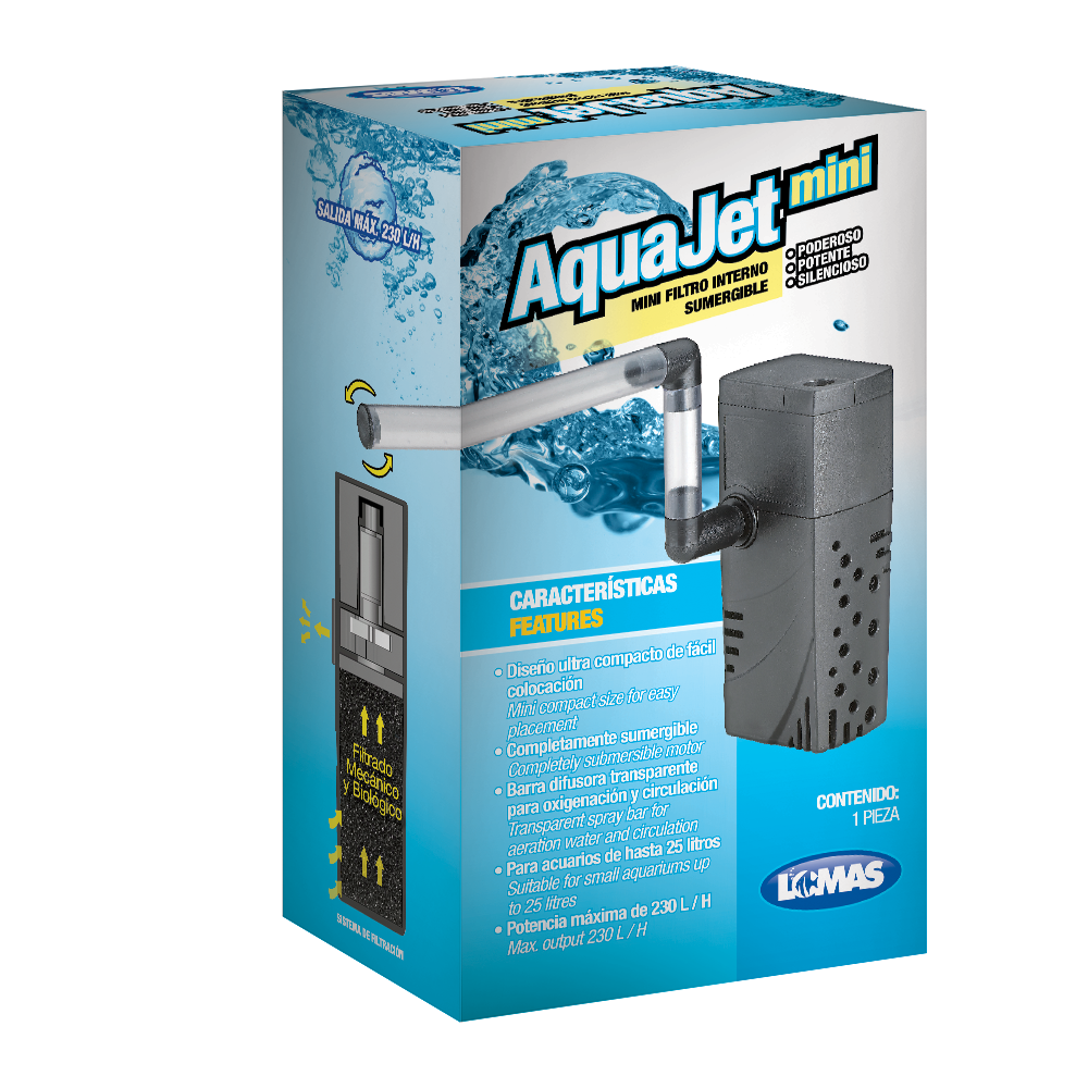 Filtro Interno Aquajet Mini 25 L