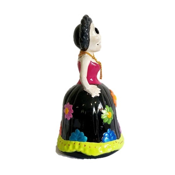 Catrina mexicana, excelente escultura decorativa para dia de muertos, pintada a mano por manos mexicanas