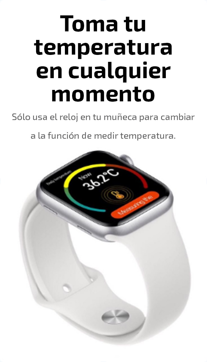 Reloj Inteligente Serie 6 el único con juegos integrados, mide la presión arterial, temperatura, oxigenación de la sangre, compatible con iPhone y Android.