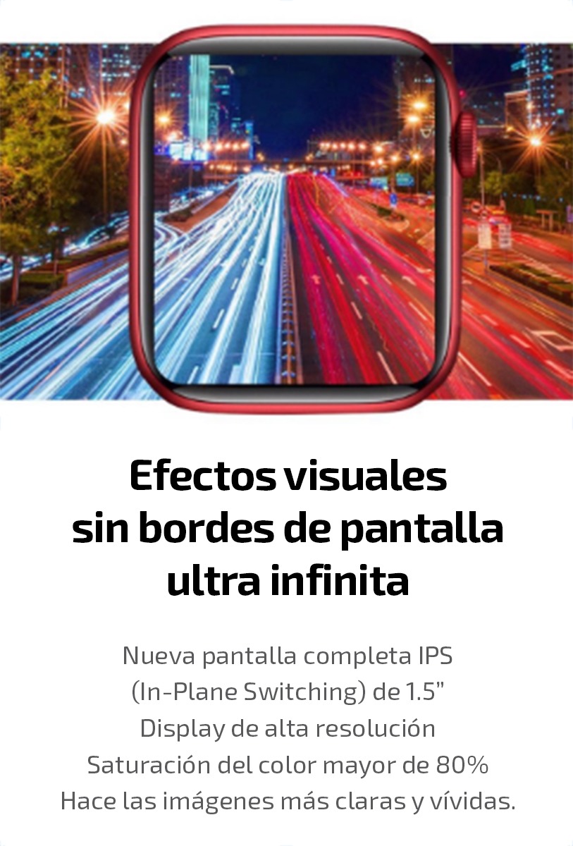 Reloj Inteligente Serie 6 el único con juegos integrados, mide la presión arterial, temperatura, oxigenación de la sangre, compatible con iPhone y Android.