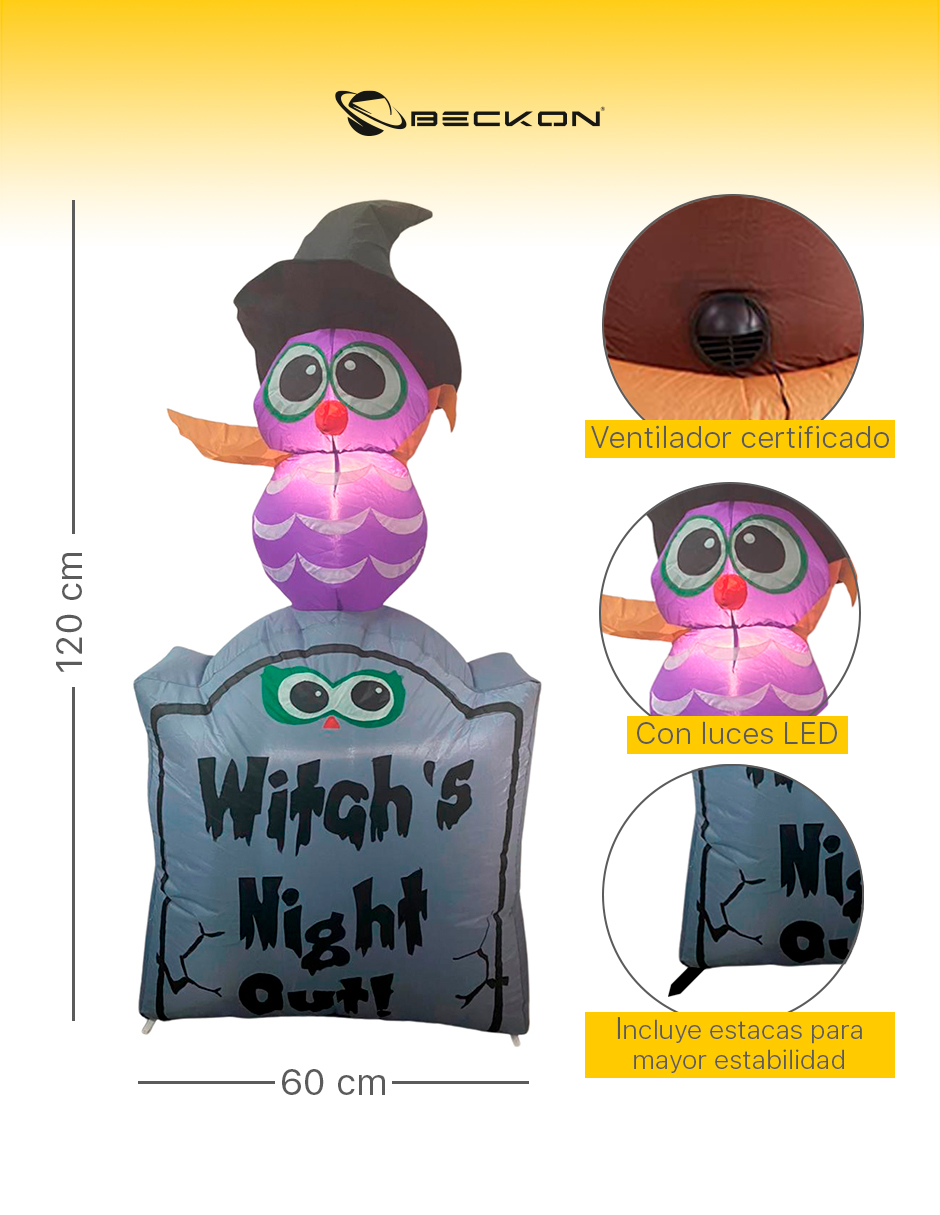 Inflable de Halloween para exteriores Tumba Lápida Cementerio 1.2m de alto