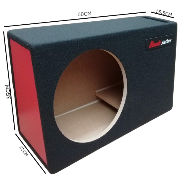 cajon para un woofer de 12" porteado  para pickup  con logo