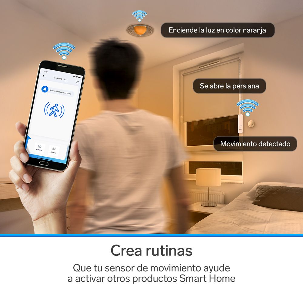 Sensor Detector WiFi Movimiento (PIR) notificaciones celular STEREN