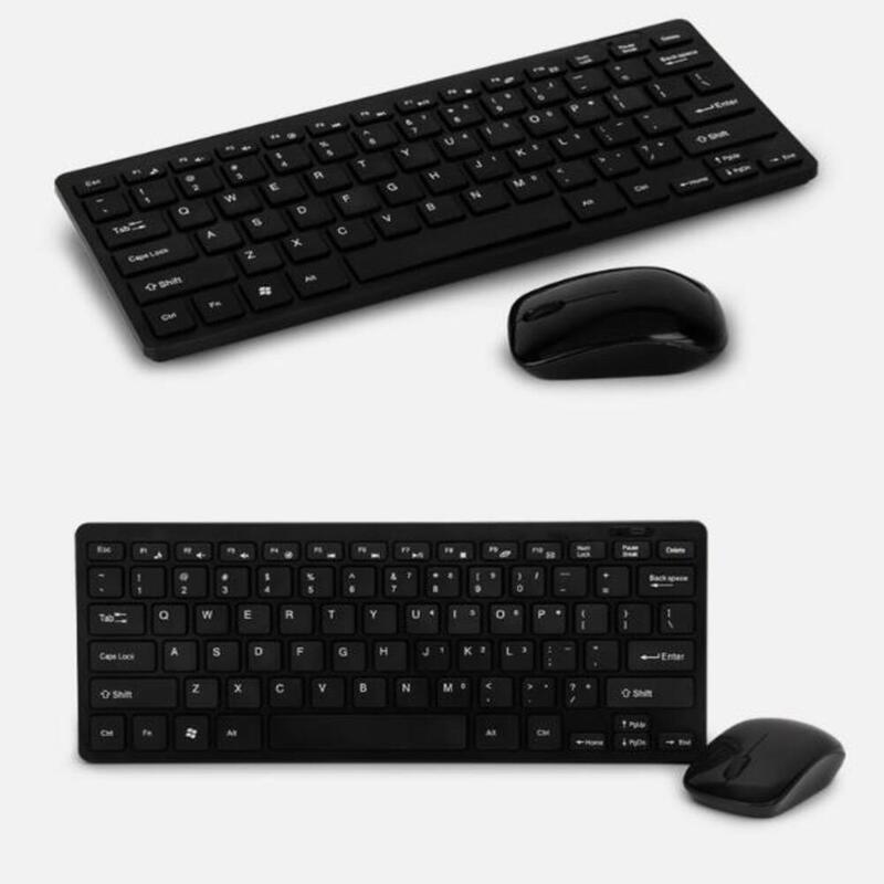 Mini Teclado con Mouse Inalambrico 2.4GHz Ideal para Tablet Mini Laptop Smart TV Negro