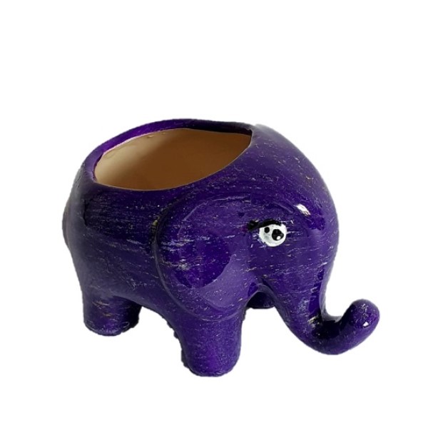 Maceta en forma de Elefante morado