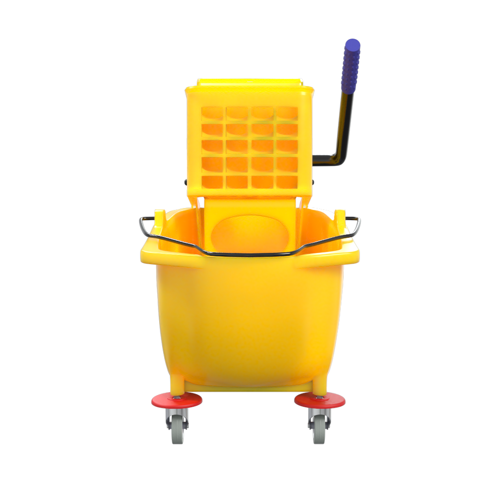 Cubeta De Carrito Con Exprimidor Oval De 32 Lt