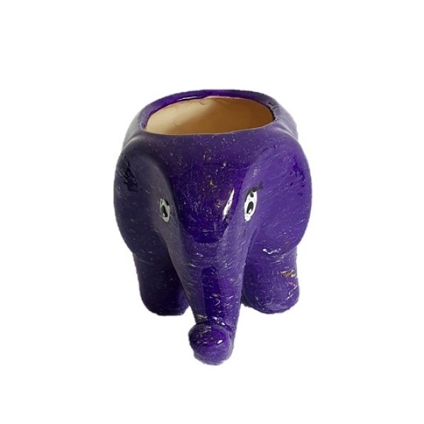 Maceta en forma de Elefante morado